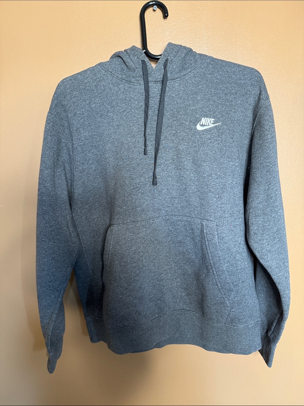 Nike Gray Pullover Hoodie with White Logo
